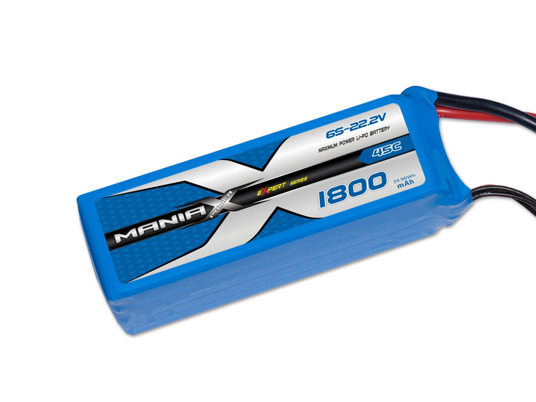 ManiaX 6S-22.2V 1800mAH 45C lipo battery
