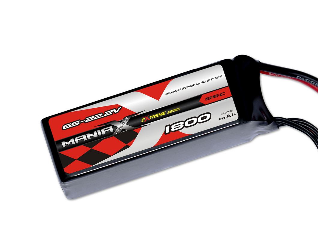 ManiaX 6S-22.2V 1800mAH 55C lipo battery