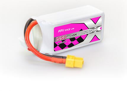 ManiaX 4S-14.8V 1550mAH 100C FPV lipo battery