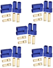 Load image into Gallery viewer, EC5 Male/Female 5.0mm Gold Bullet Banana Plugs (5 Pairs)