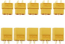 Load image into Gallery viewer, XT60 Gold plug Female/Male for RC Lipo Battery (5 Pairs)